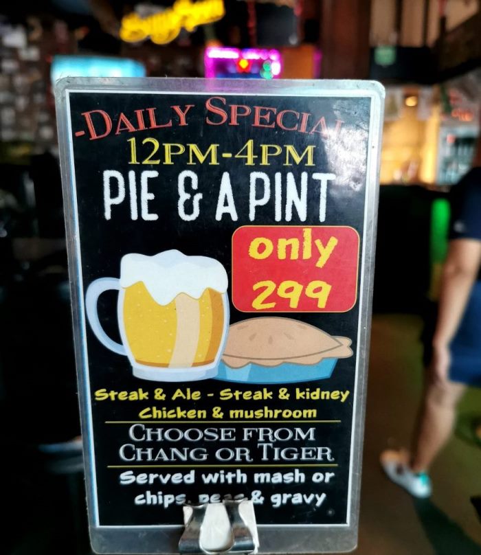 Stumble Inn Pie And Pint Promo Dave The Rave Bangkok 